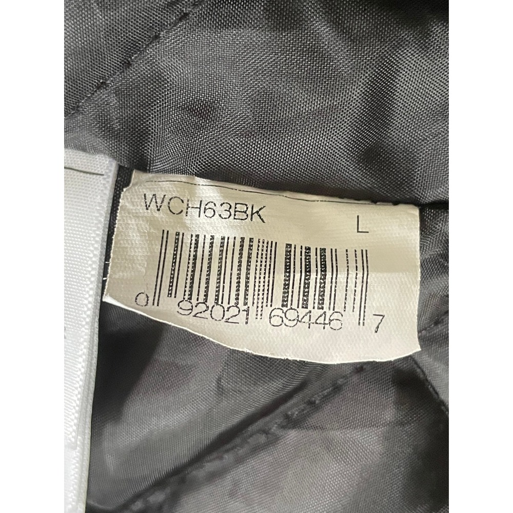Berne Womens Large Hooded Work Jacket Black Quilted Lined Canvas Utility WCH63BK - Picture 3 of 16